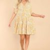Clothing Red Dress Mini Dresses | Dear Diary Multi Print Dress Yellow