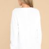 Clothing Red Dress Casual Tops | Listen Carefully White Waffle Knit Sweater Ivory