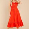 Clothing Red Dress Midi Dresses | Get My Attention Midi Dress Red