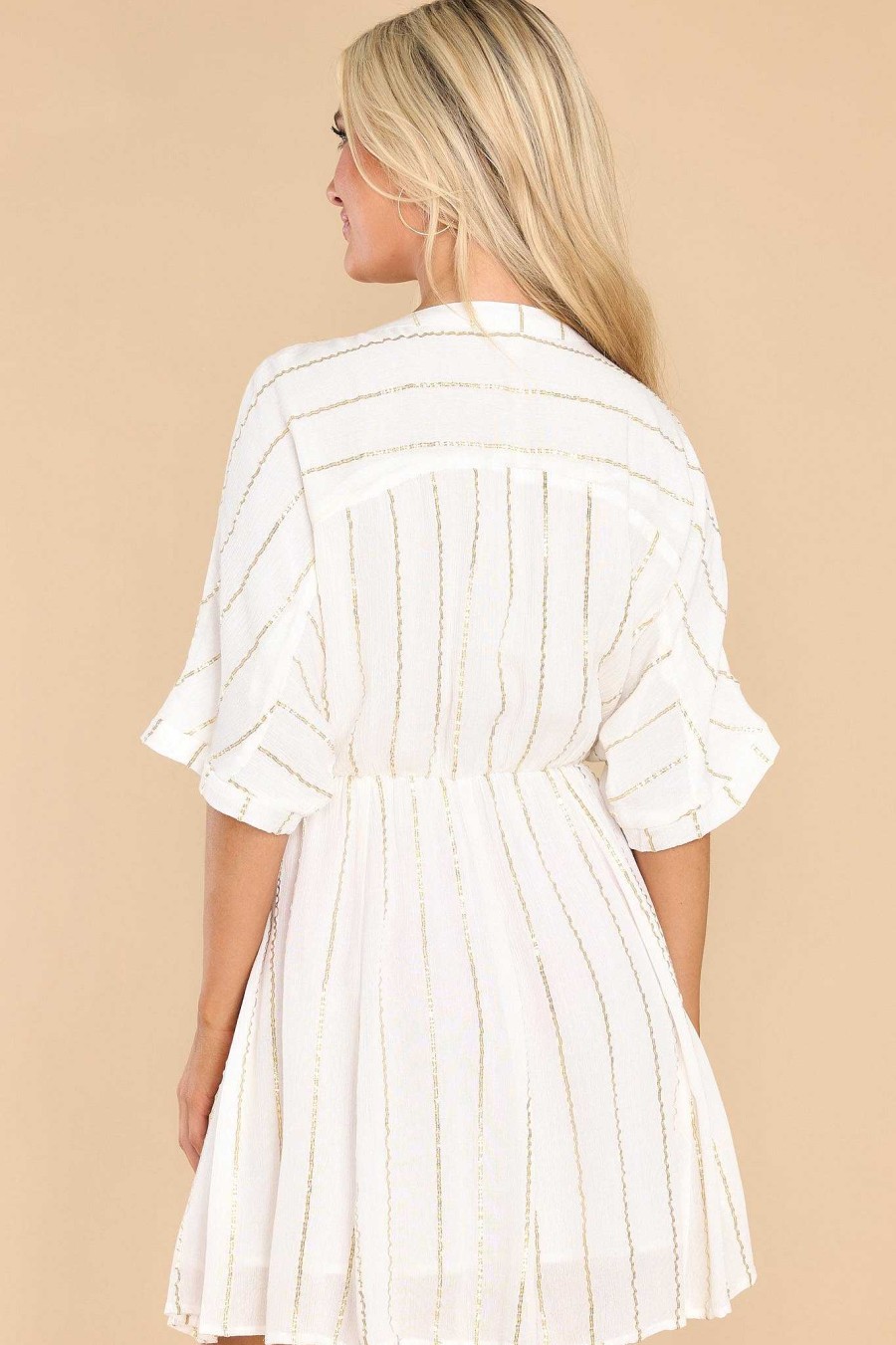 Clothing Red Dress Mini Dresses | Make It Shimmer Ivory Dress White