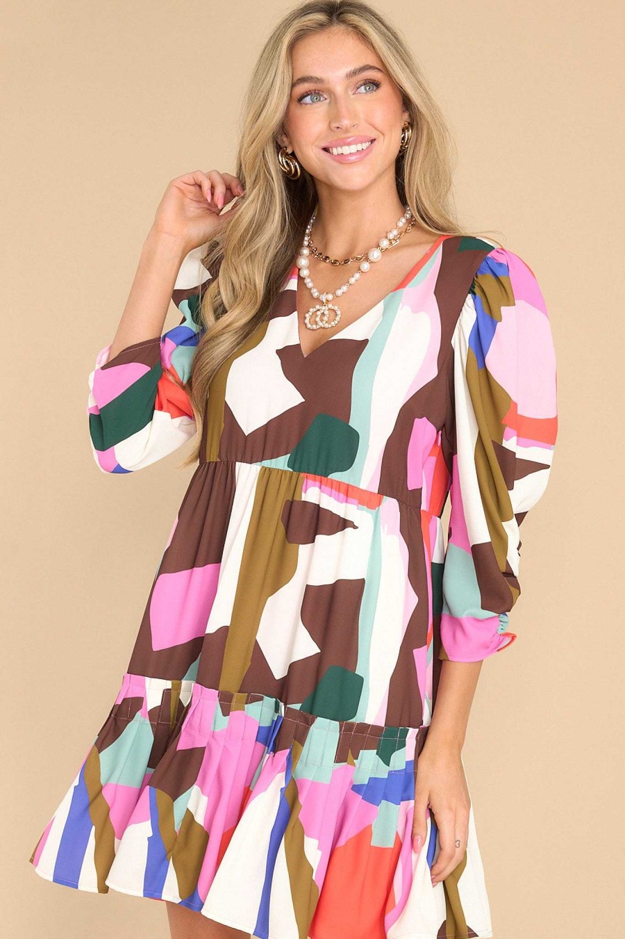 Clothing Crosby by Mollie Burch Mini Dresses | Blake Multi Print Dress Shape Shifter
