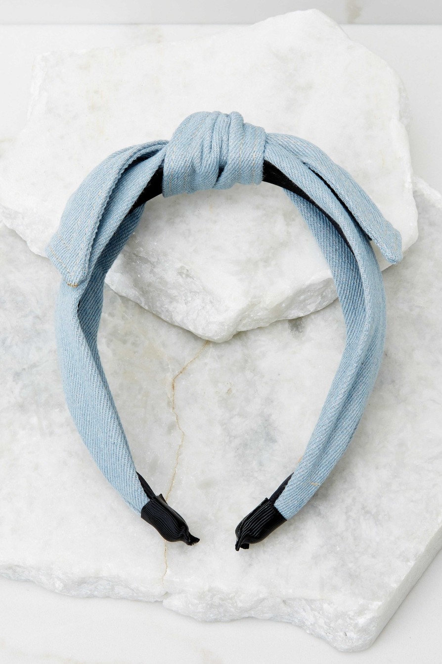 Accessories Red Dress Hair Accessories | Sweet Devotion Headband Light Chambray