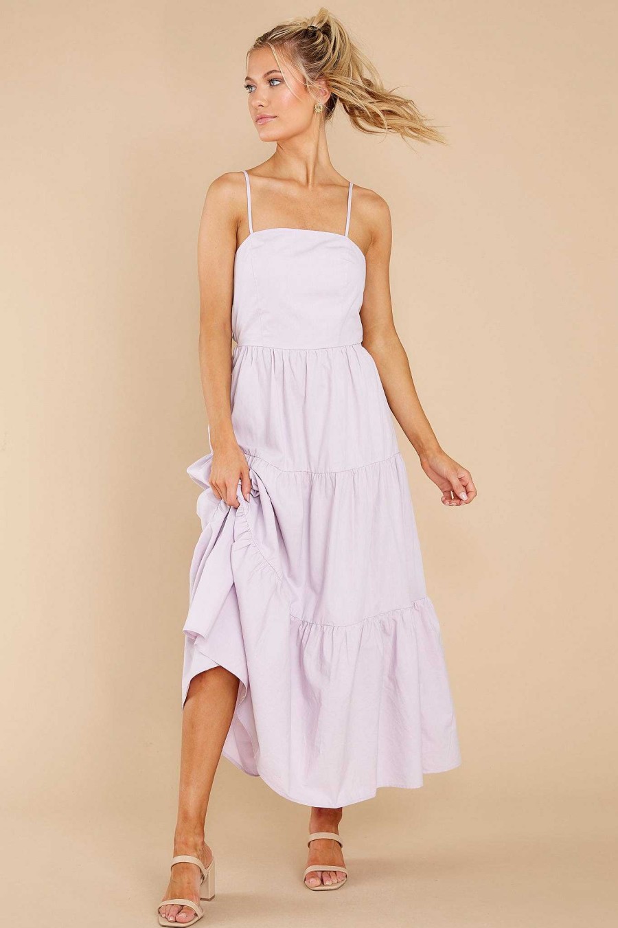 Clothing Red Dress Midi Dresses | How She Feels Midi Dress Lilac