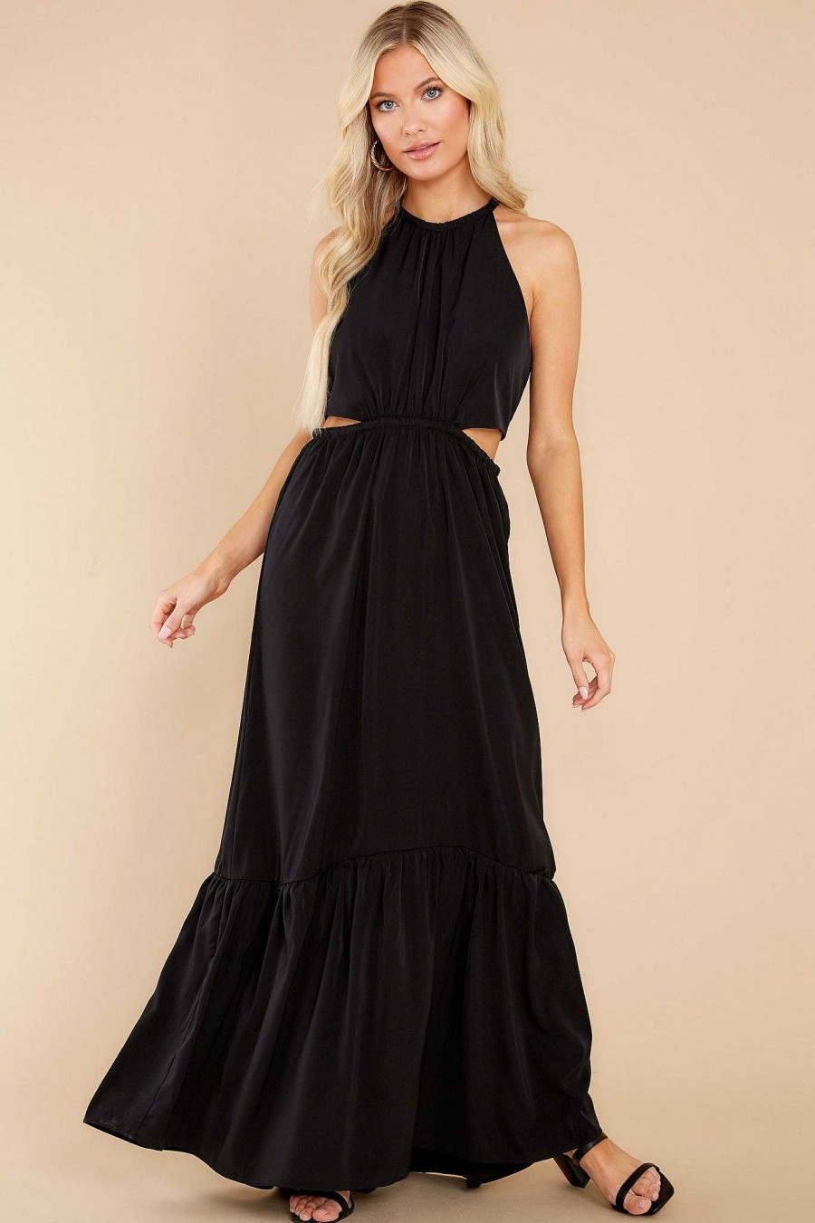 Clothing Red Dress Maxi Dresses | Catch The Breeze Maxi Dress Black