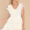 Clothing Red Dress Mini Dresses | Feels Like A Dream Dress Off White