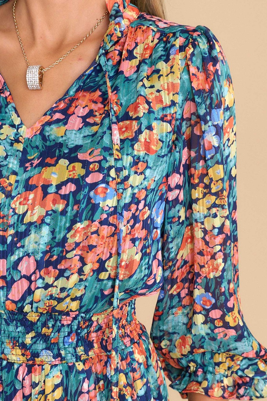 Clothing Red Dress Midi Dresses | Be Prepared Multi Print Maxi Dress Teal