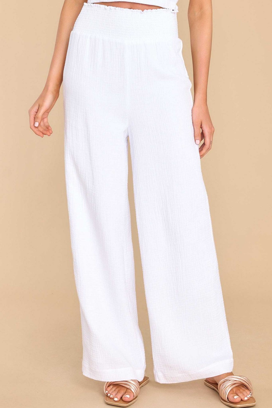 Clothing Z Supply Two Piece Sets | Cassidy Full Length Pants White
