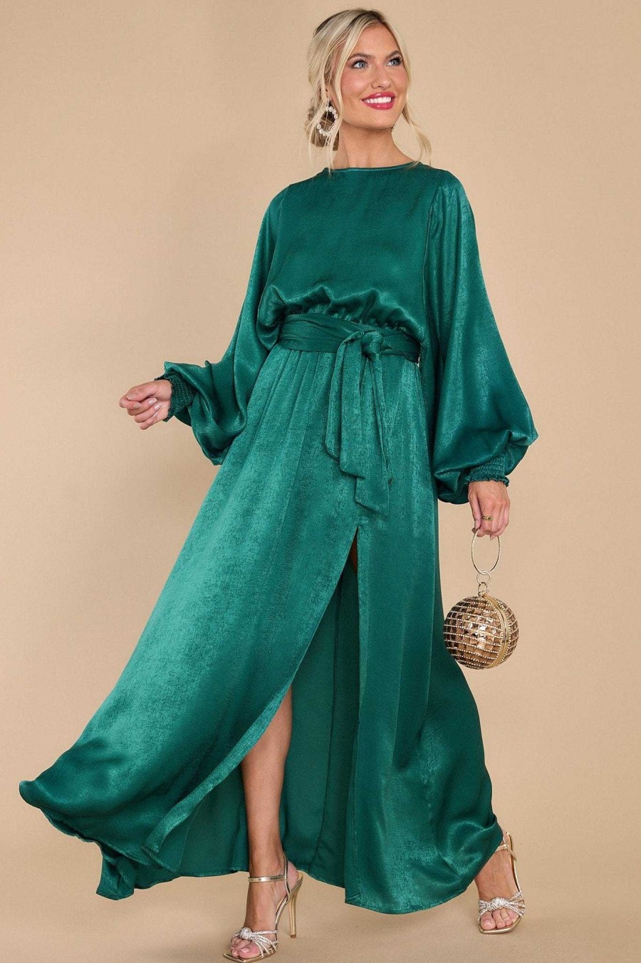Clothing Aura Maxi Dresses | Like A Princess Maxi Dress Emerald