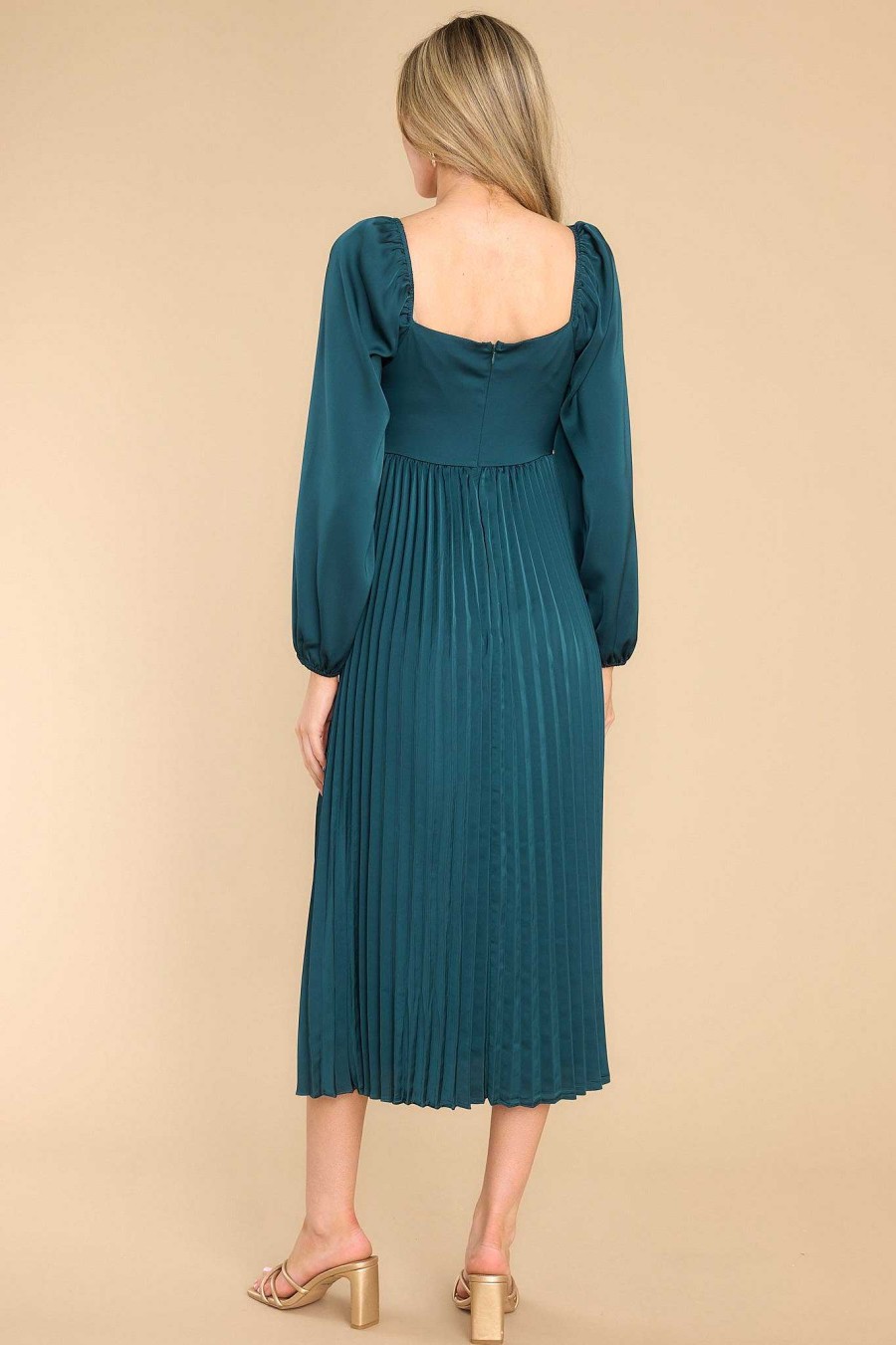 Clothing Red Dress Midi Dresses | Get It Right Midi Dress Hunter Green
