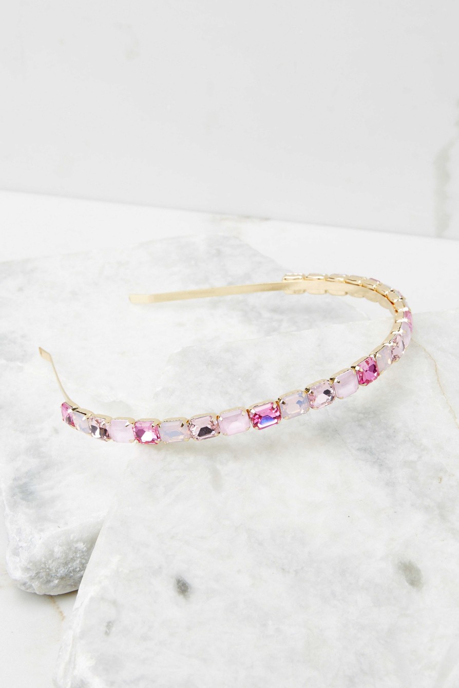Accessories Red Dress Hair Accessories | Drop Of Sparkle Multi Headband Pink