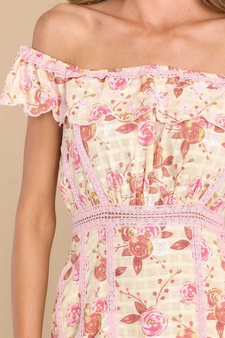 Clothing Barok Paris Maxi Dresses | My Wildest Dreams Floral Print Maxi Dress Coral