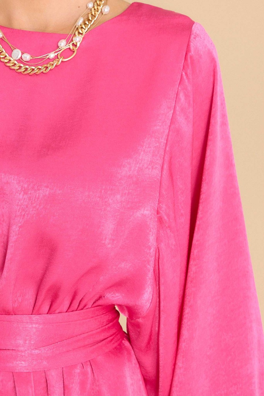 Clothing Aura Mini Dresses | The Lucky One Dress Hot Pink