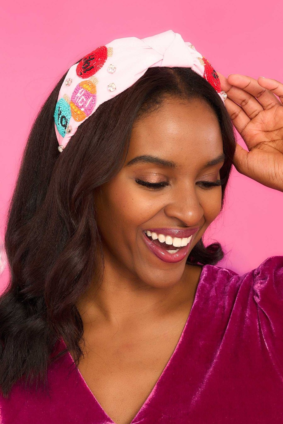 Accessories Red Dress Hair Accessories | Festive Lights Headband Pink