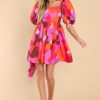 Clothing Red Dress Mini Dresses | So It Seems Print Dress Red