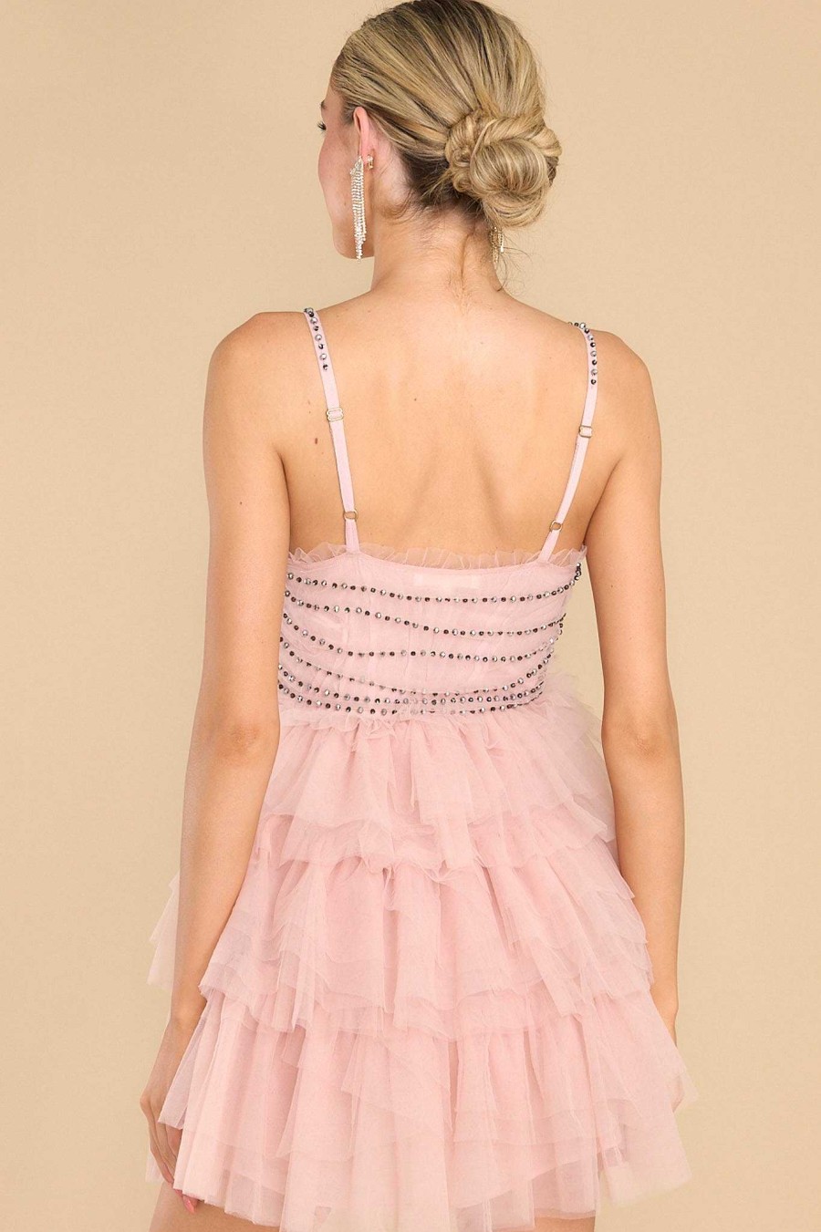 Clothing LoveShackFancy Mini Dresses | Jude Mini Dress Rose Dust