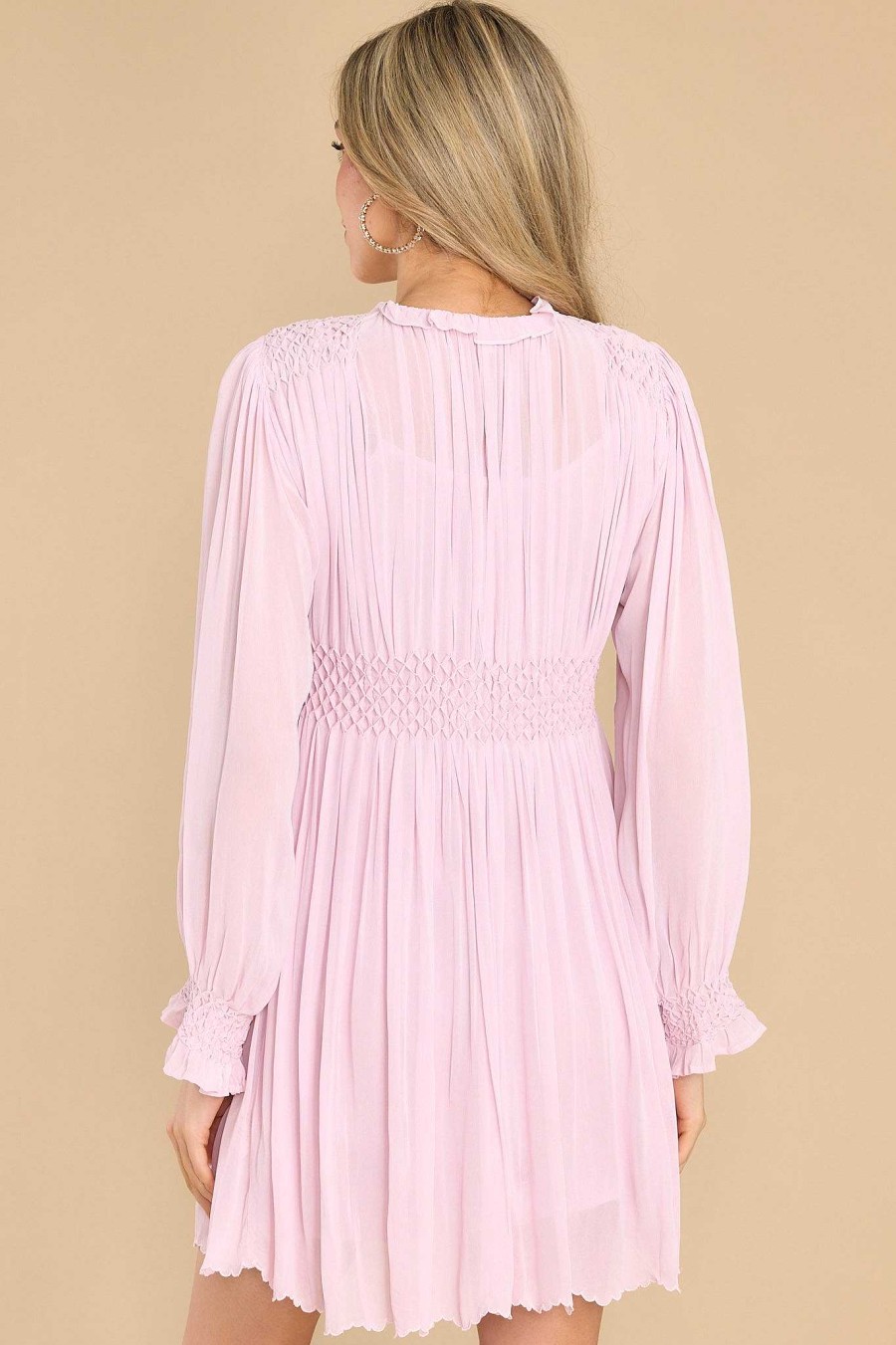 Clothing LoveShackFancy Mini Dresses | Belinda Orchard Ice Dress Lavender