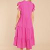 Clothing Red Dress Midi Dresses | Meaningful Ways Midi Dress Fuchsia