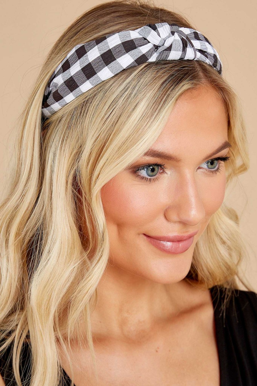 Accessories Red Dress Hair Accessories | Timeless Beauty Headband Black Gingham