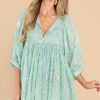 Clothing Victoria Dunn Mini Dresses | Clover Moonlight Jade Mini Dress Light Green