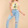 Clothing Daydreamer Casual Tops | Willie Nelson Outlaw Country Tour Tee Desert Flower