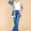 Clothing Fable Sweaters | Stunning Significance Colorblock Cardigan Ash Blue