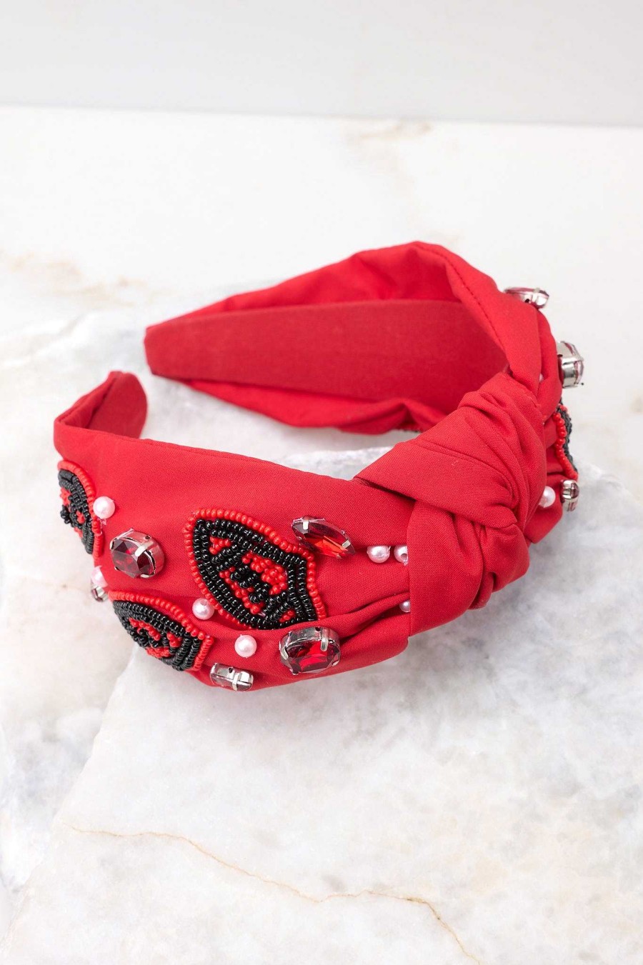Accessories Red Dress Hair Accessories | Everything'S Gonna Be Alright Red & Black Headband Multi