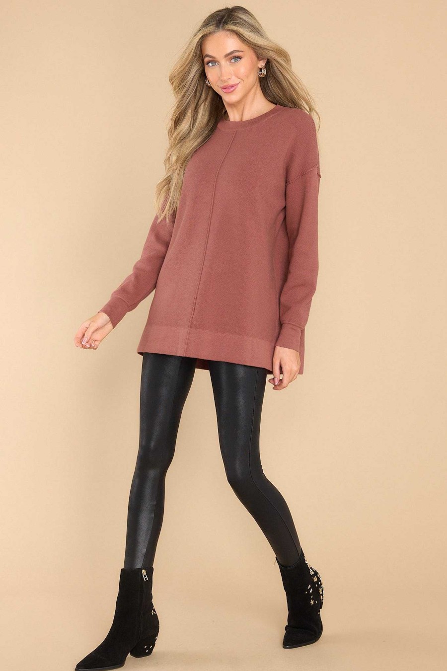 Clothing Red Dress Casual Tops | Perfectly You Sweater Cognac