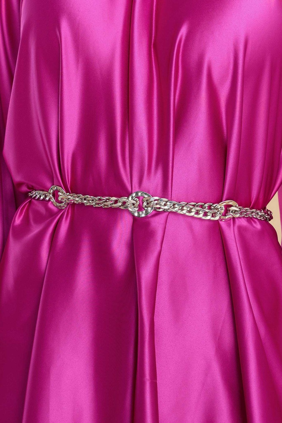 Accessories Red Dress Belts | Love Your Curves Chain Belt Silver