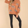 Clothing Red Dress Casual Tops | Always Fire Sweater Tan