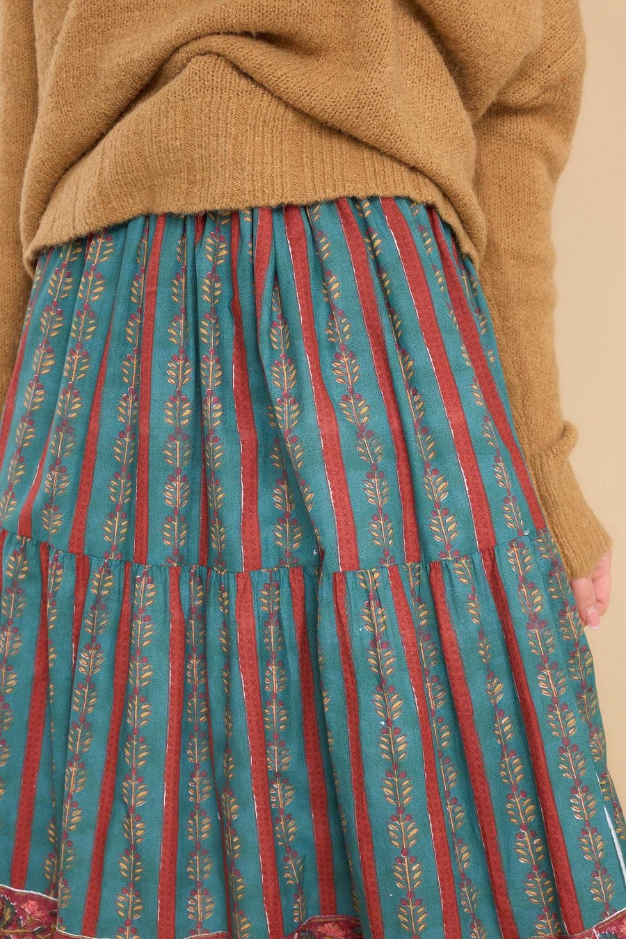Clothing Victoria Dunn Skirts | Dahlia Stone Maxi Skirt Blue