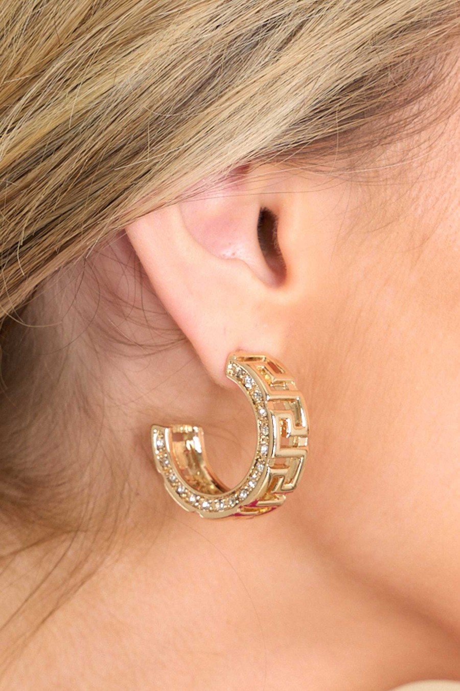 Jewelry Red Dress | Pure Charm Hoop Earrings Gold