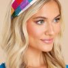 Accessories Treasure Jewels Hair Accessories | Plaid Color Beaded Headband Multi