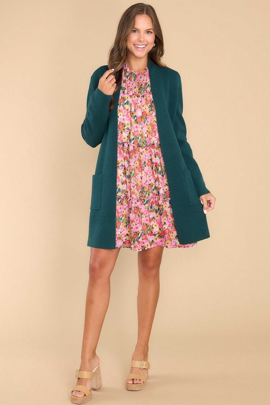 Clothing Red Dress Mini Dresses | Romance Everywhere Pink Floral Print Dress Red