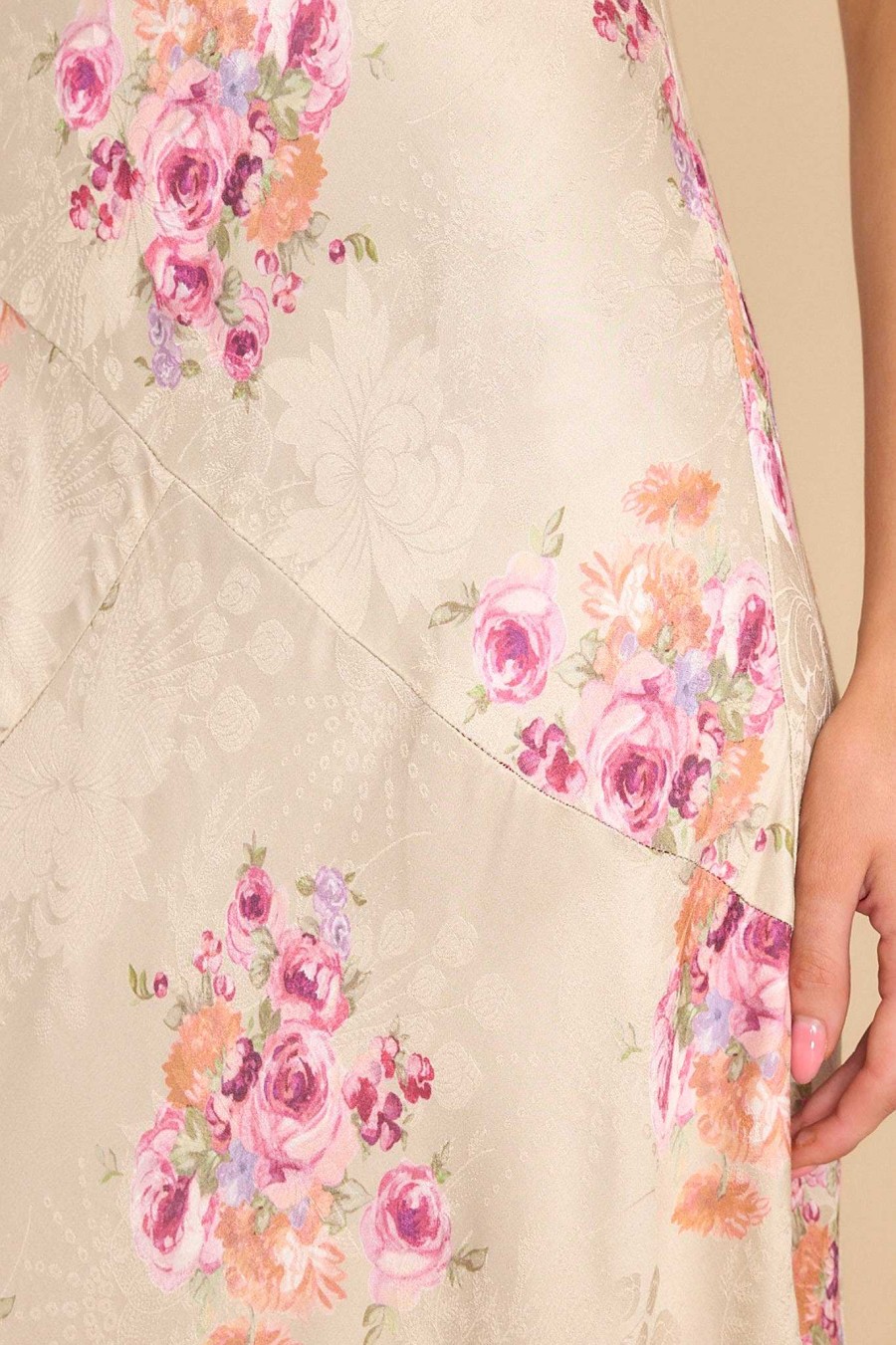 Clothing LoveShackFancy Maxi Dresses | Azalea Rosie Mauve Maxi Dress Pink