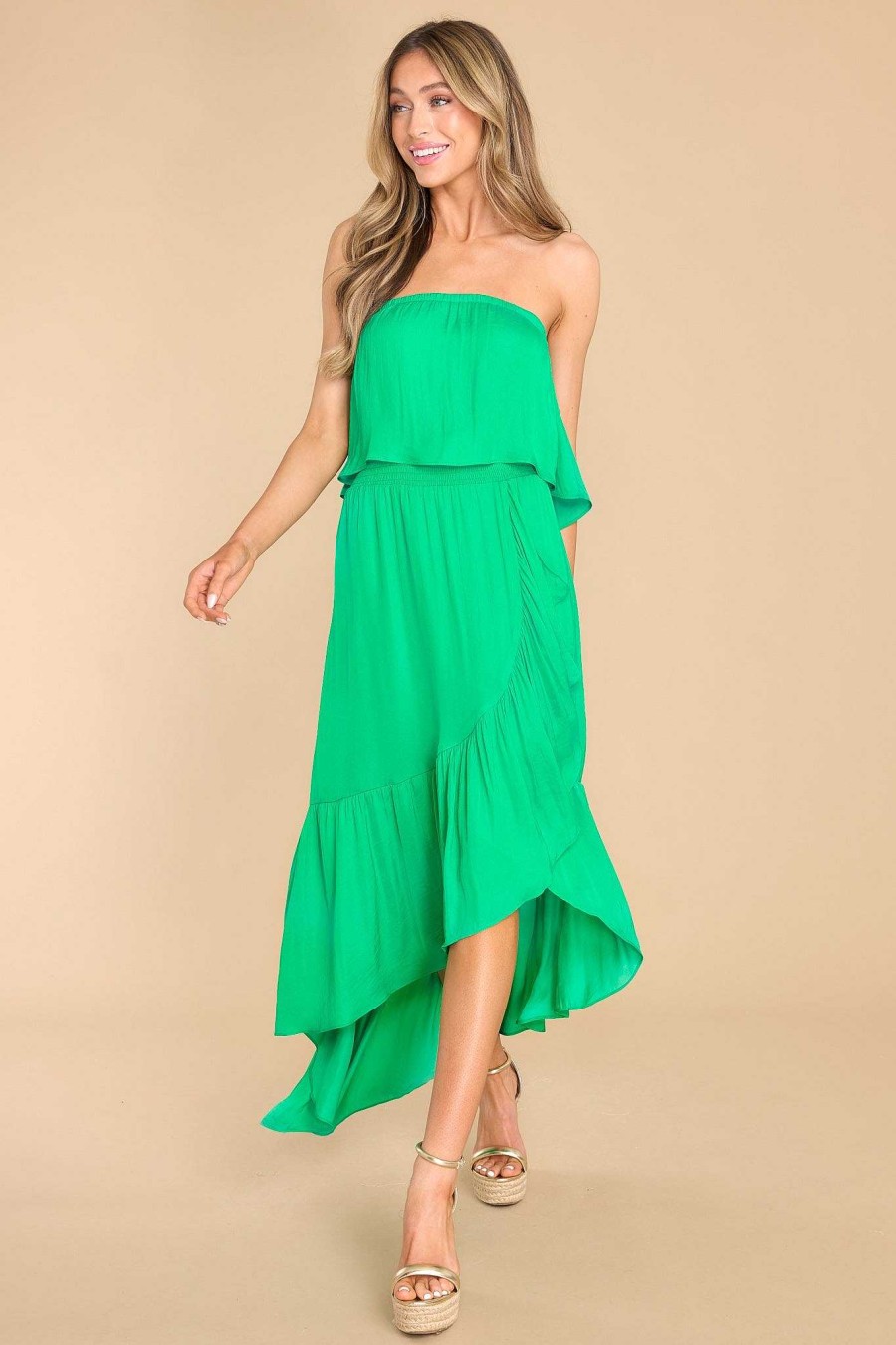 Clothing Red Dress Midi Dresses | Feeling The Vibe Maxi Dress Green