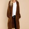 Clothing Red Dress Cardigans | Miracles Of Cozy Cardigan Chocolate