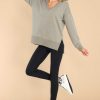 Clothing Z Supply Sweatshirts & Hoodies | Modern Evergreen V-Neck Weekender Light Sage