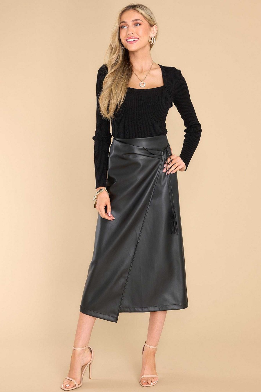 Clothing Red Dress Casual Tops | Let'S Go Girls Top Black