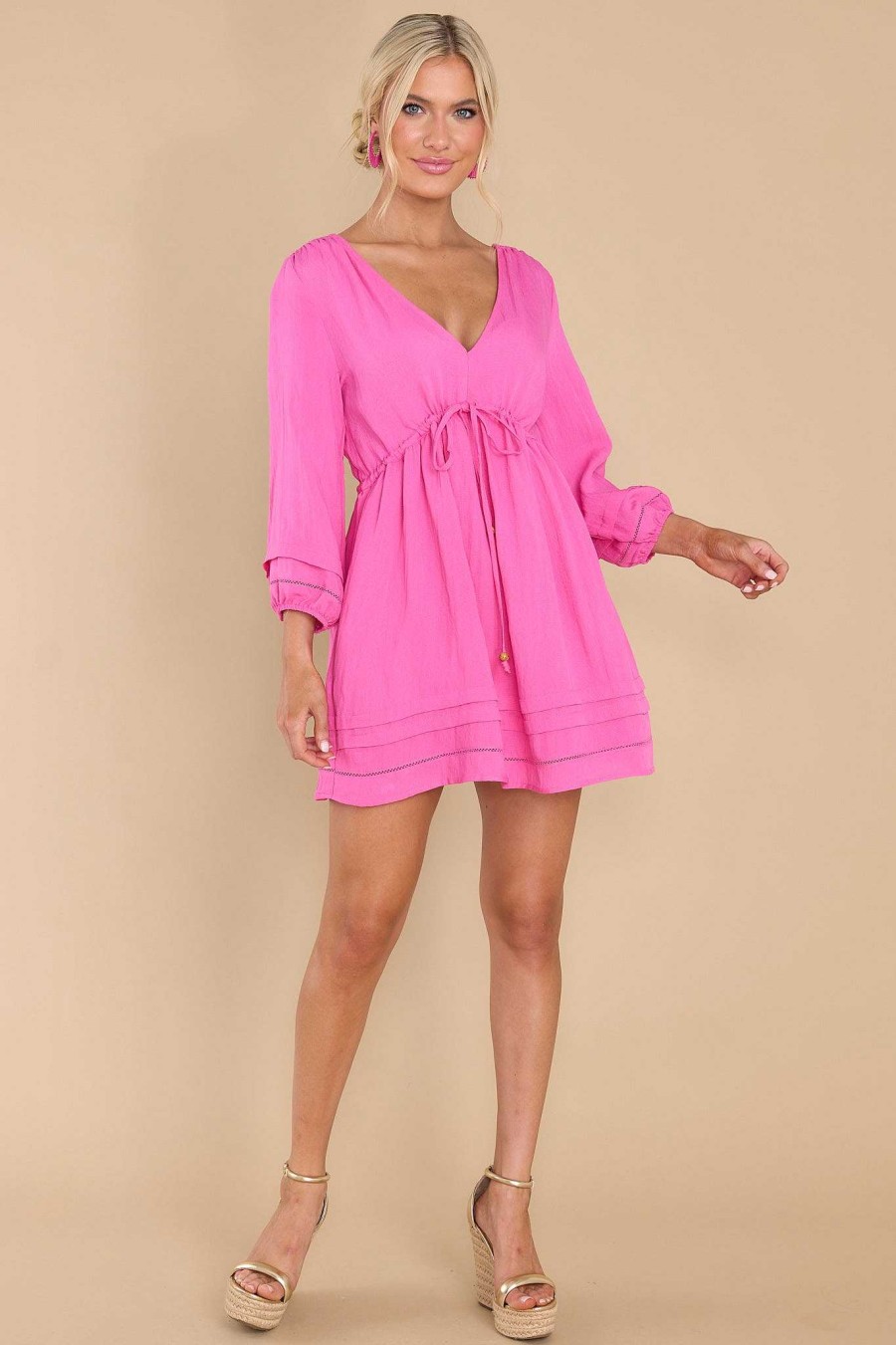 Clothing Red Dress Mini Dresses | Seaside Dreams Dress Hot Pink