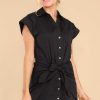 Clothing Red Dress Mini Dresses | Holding On Forever Dress Black