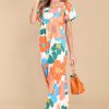 Clothing Red Dress Maxi Dresses | Little Lovely Floral Print Maxi Dress Ivory