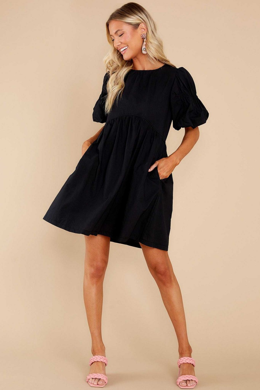 Clothing Red Dress Mini Dresses | Totally Brilliant Dress Black