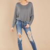 Clothing Z Supply Sweaters | Dollie Slub Sweater Top Ash Green