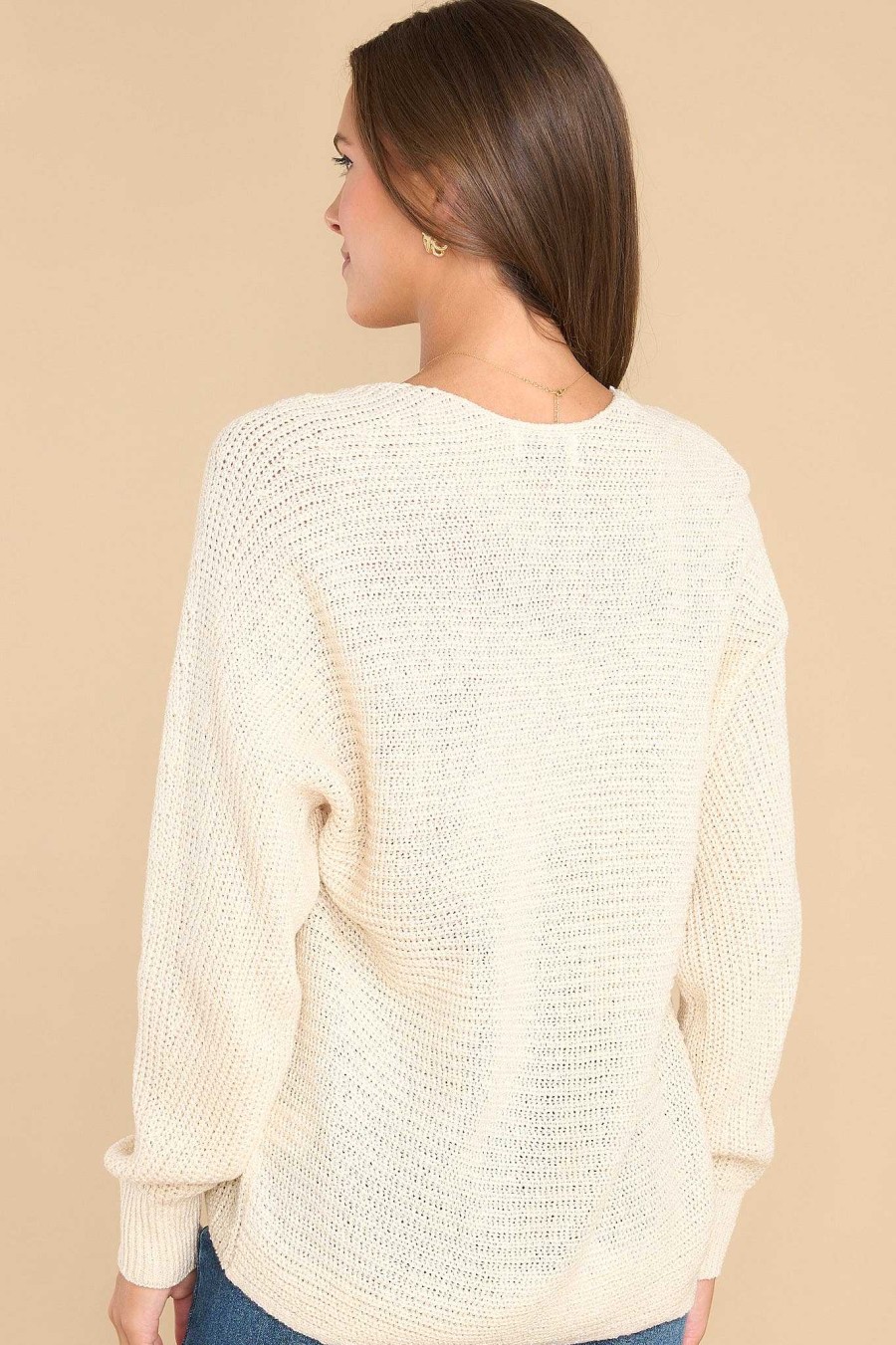 Clothing Red Dress Casual Tops | All That You Need Sweater Ivory