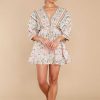 Clothing Red Dress Mini Dresses | Inner Serenity Blush Multi Print Dress Pink
