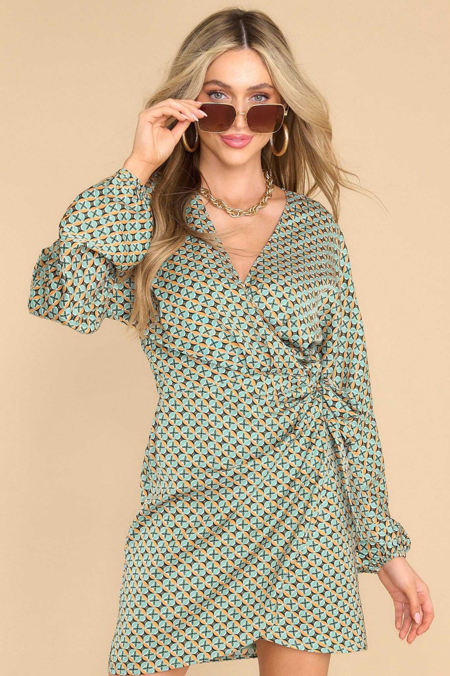 Clothing MINKPINK Mini Dresses | Alexis Green Mini Dress Sage
