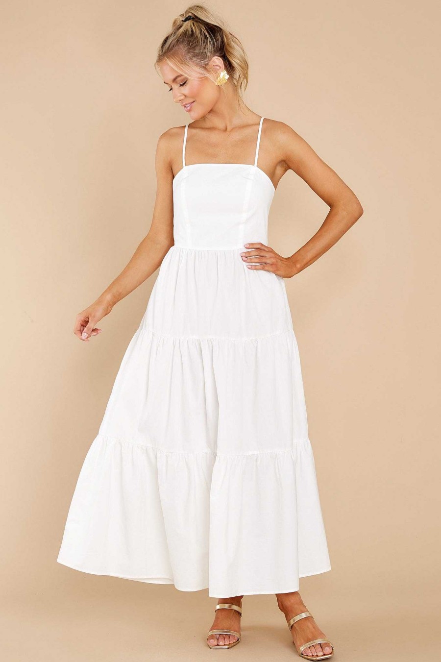 Clothing Red Dress Midi Dresses | How She Feels Midi Dress White