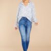 Clothing Red Dress Blouses & Shirts | Anywhere You Like Floral Print Top Blue