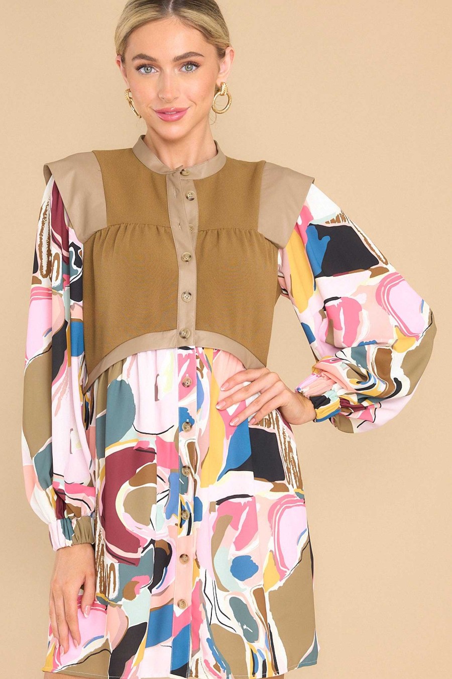 Clothing Crosby by Mollie Burch Mini Dresses | Hendrix Abstract Expression Dress Print