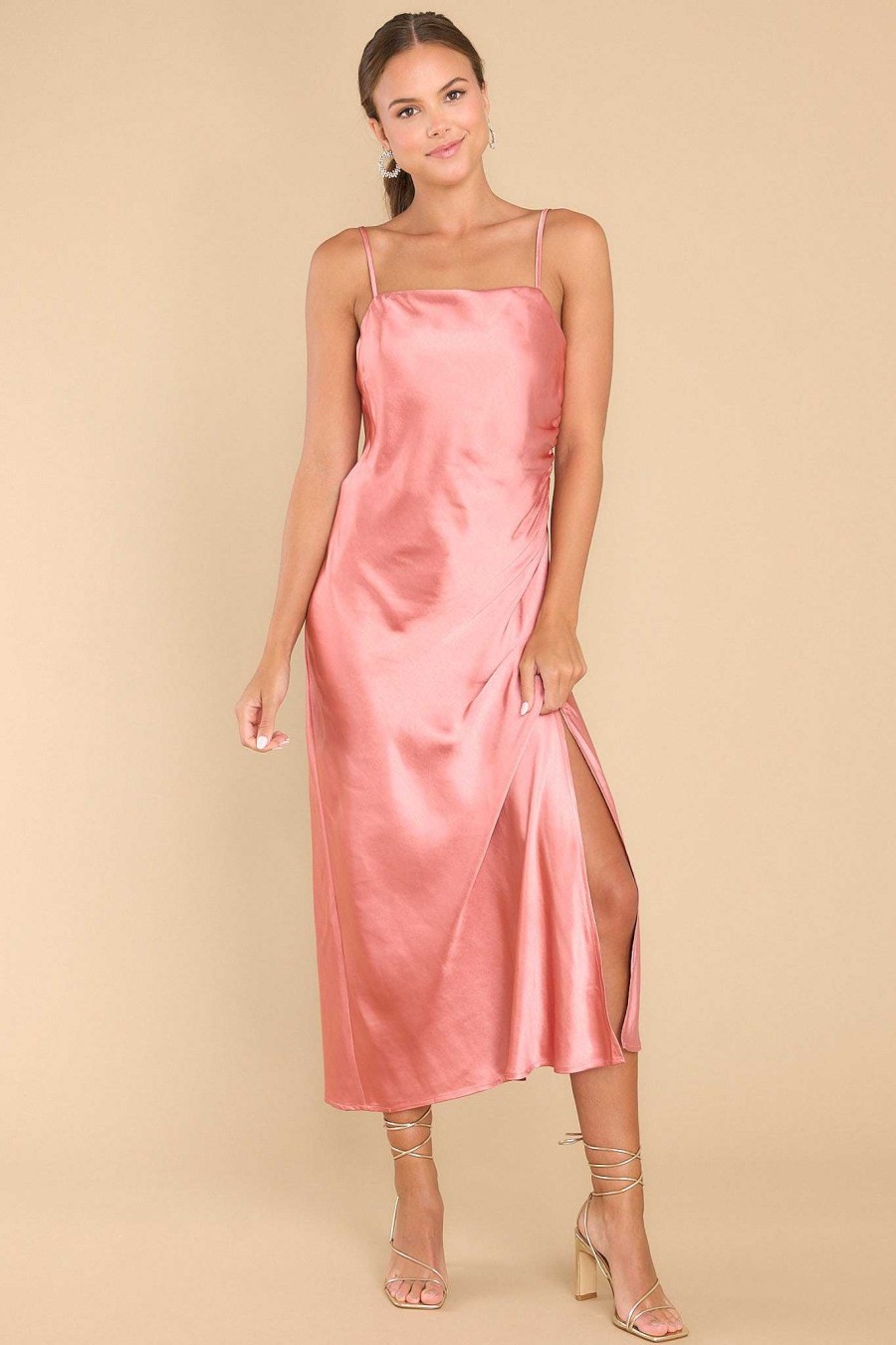 Clothing Red Dress Midi Dresses | Special Treatment Maxi Dress Coral